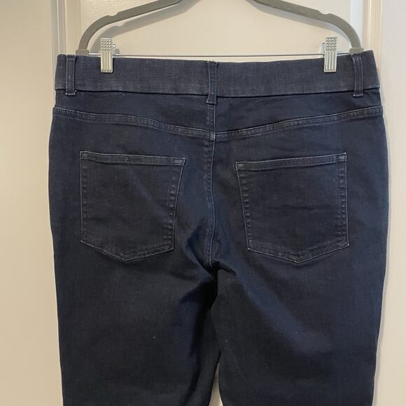 NWT D & Co Womens Stretch Jean Sz 18W Blue Dark Wash Pull On Skinny Leg Mid Rise - Picture 4 of 11